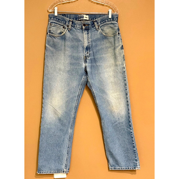 Levis Signature Mens Jeans 34x29 Regular Fit Straight Leg Fading Denim Y2k JNCO - Picture 1 of 6